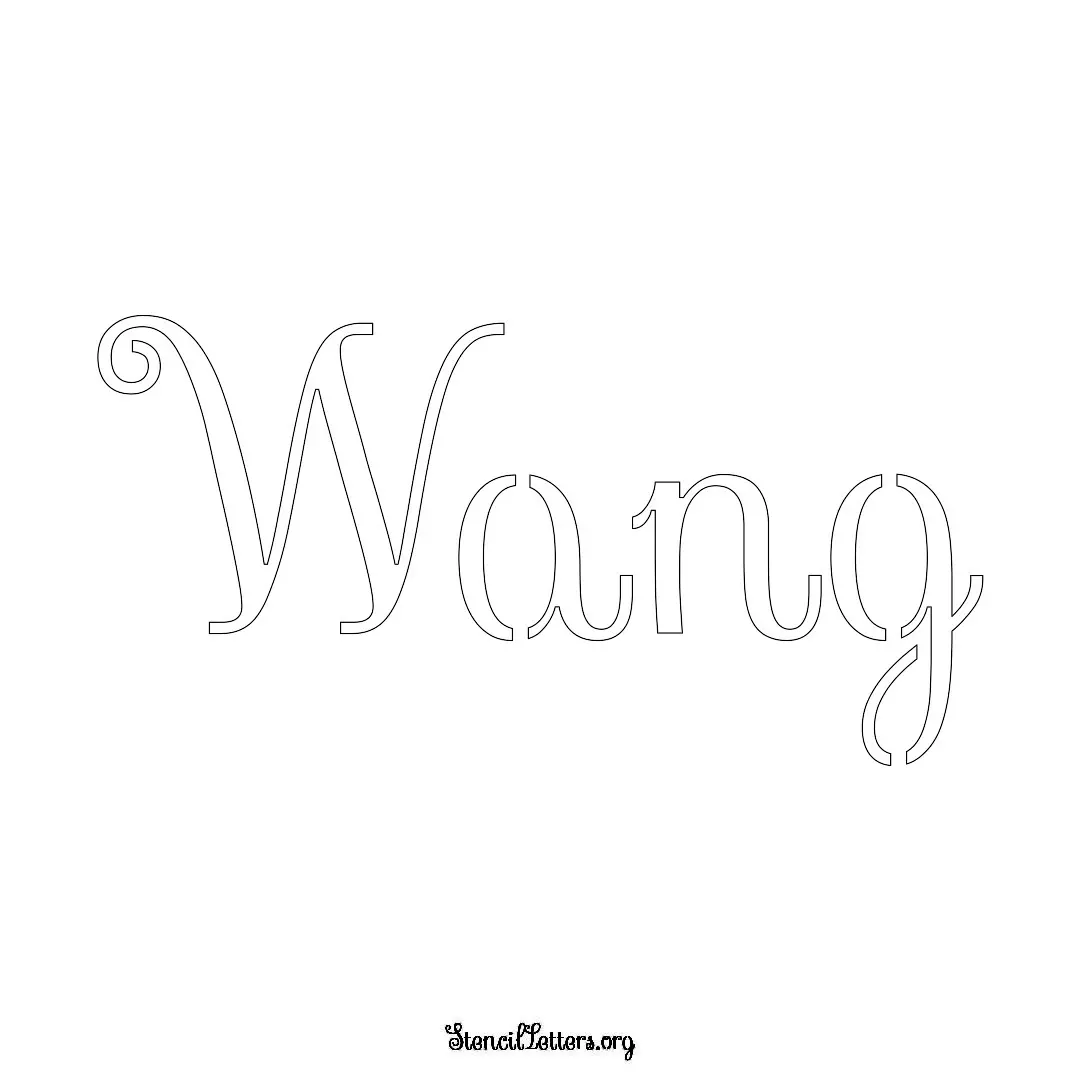Wang Free Printable Family Name Stencils with 6 Unique Typography and Lettering Bridges