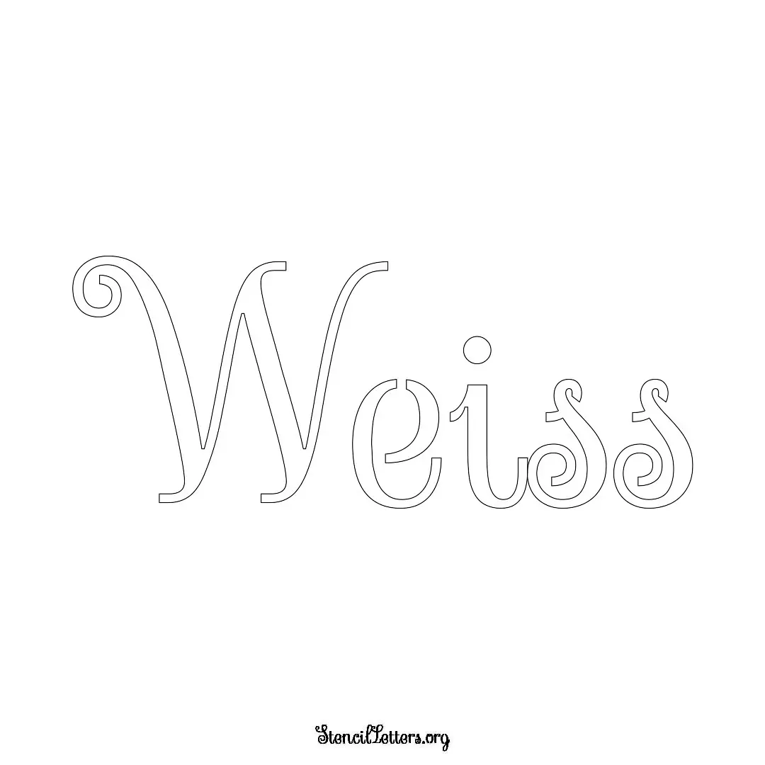 Weiss Free Printable Family Name Stencils with 6 Unique Typography and Lettering Bridges