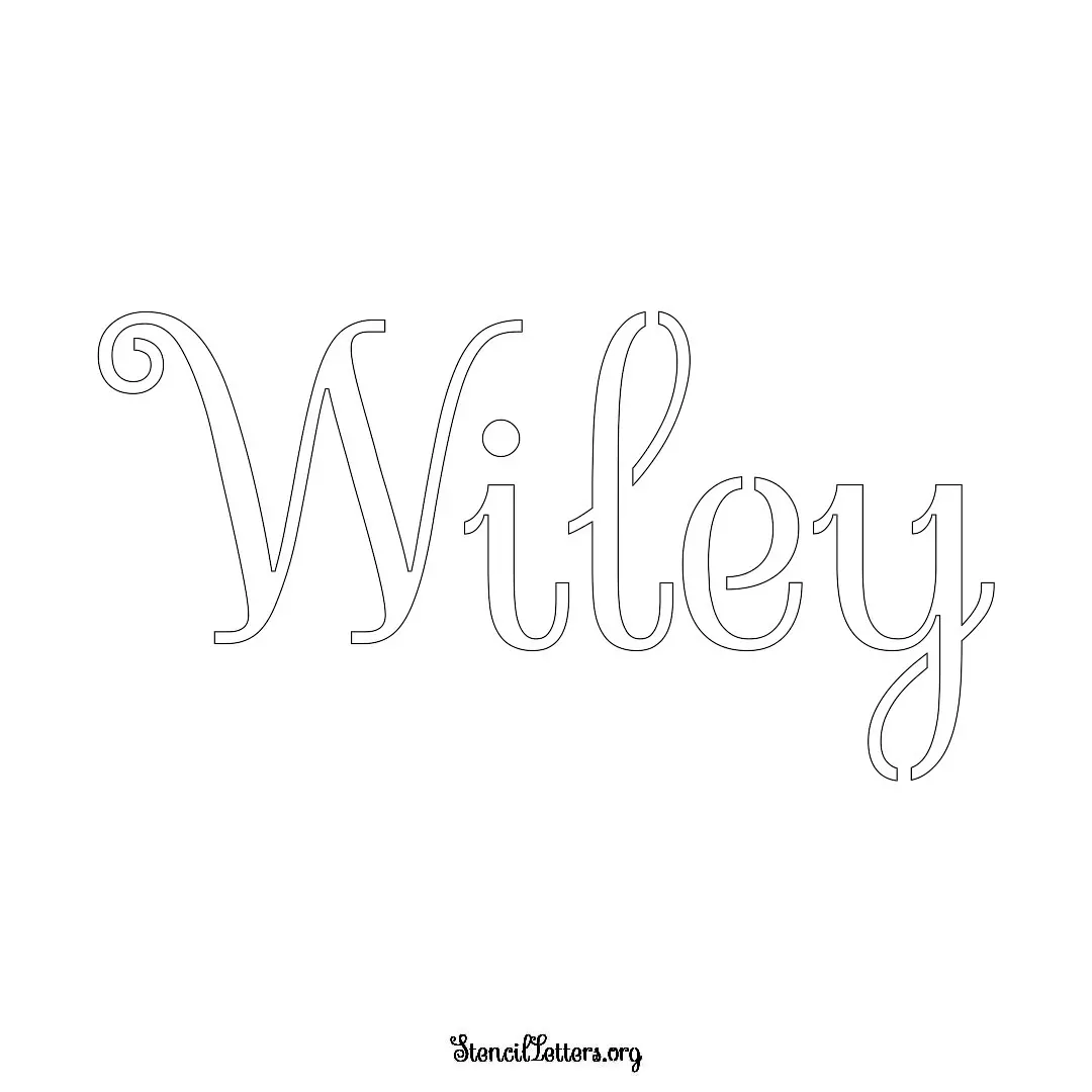 Wiley Free Printable Family Name Stencils with 6 Unique Typography and Lettering Bridges