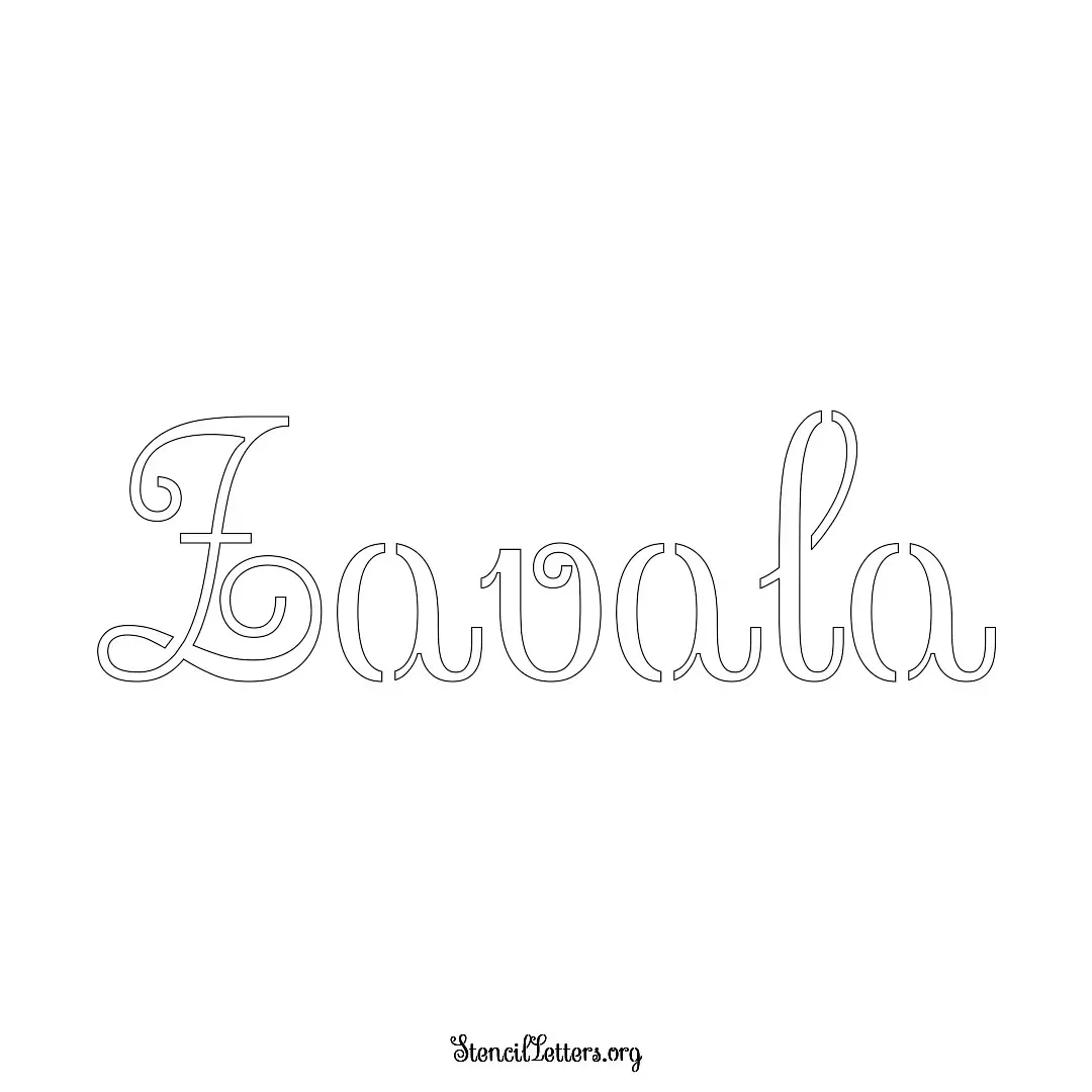 Zavala Free Printable Family Name Stencils with 6 Unique Typography and Lettering Bridges