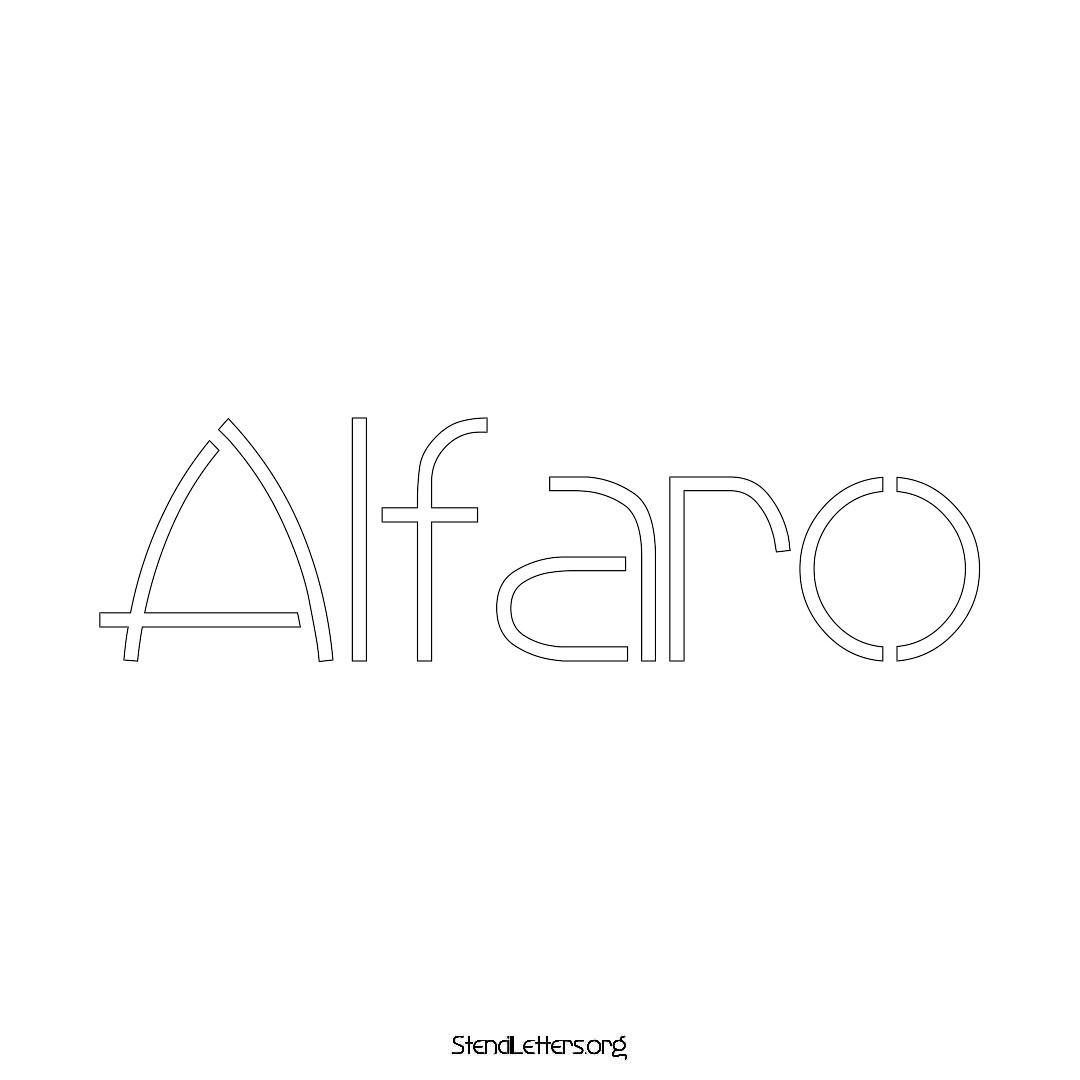 Alfaro name stencil in Simple Elegant Lettering