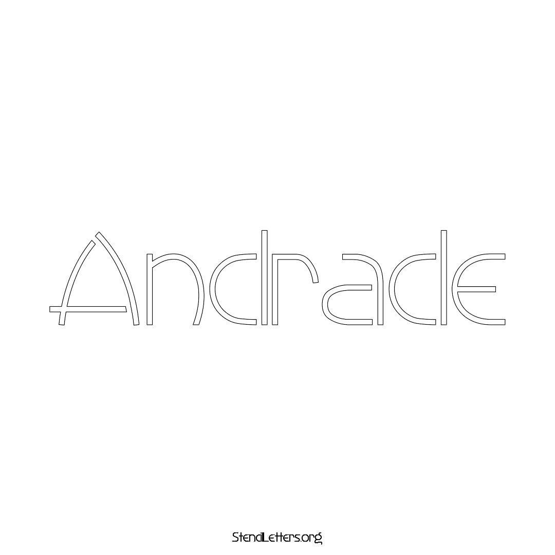Andrade name stencil in Simple Elegant Lettering