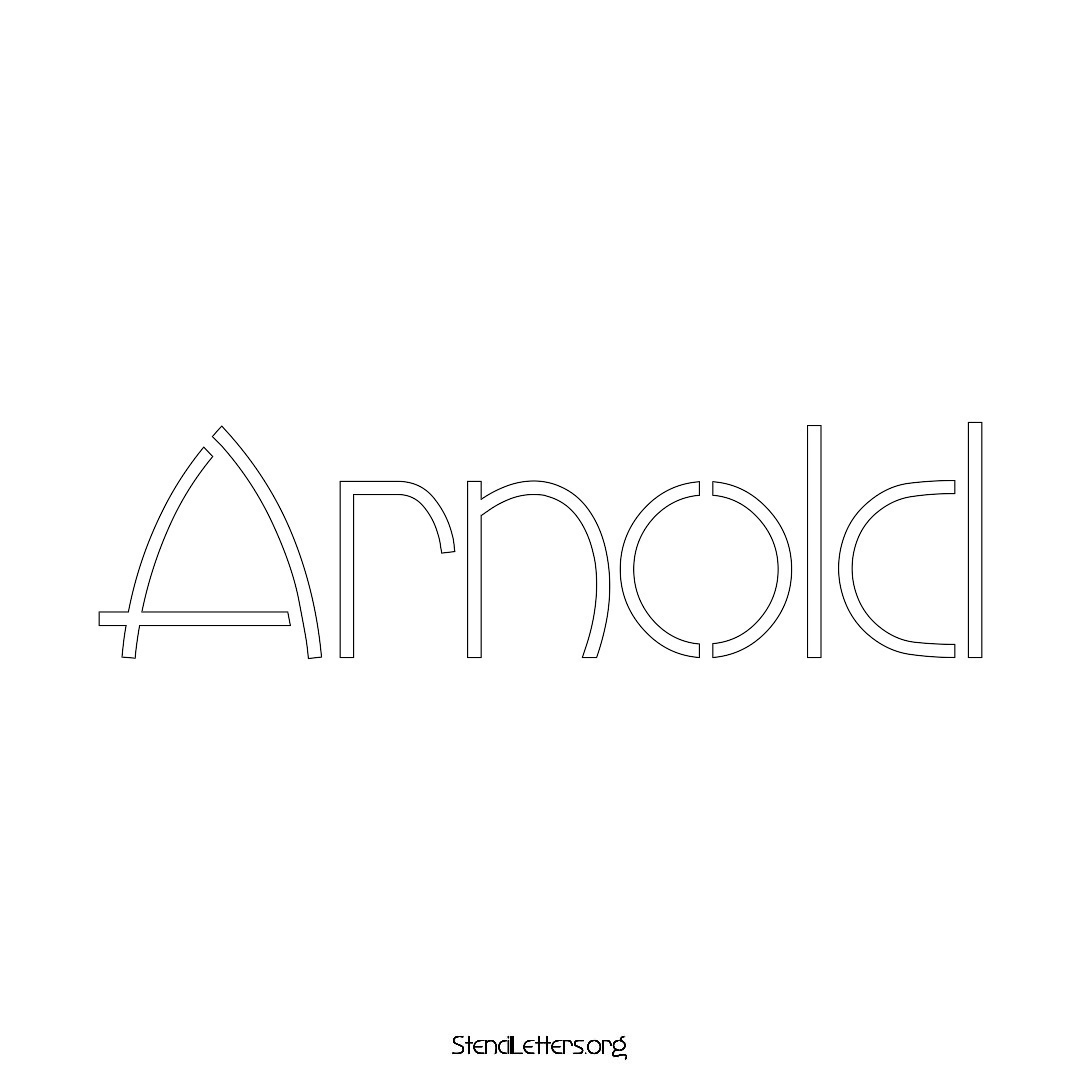 Arnold name stencil in Simple Elegant Lettering