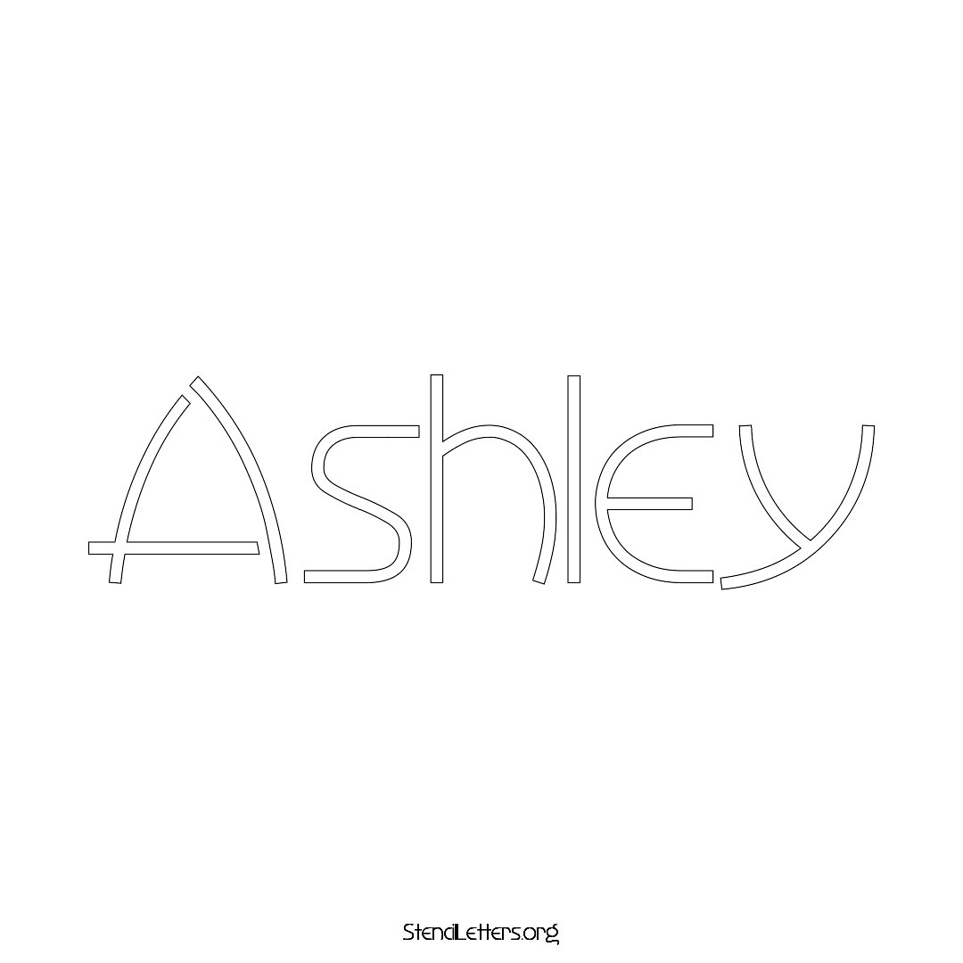 Ashley name stencil in Simple Elegant Lettering
