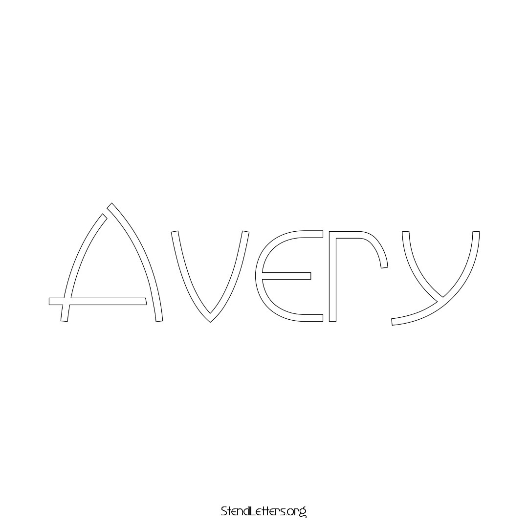 Avery name stencil in Simple Elegant Lettering
