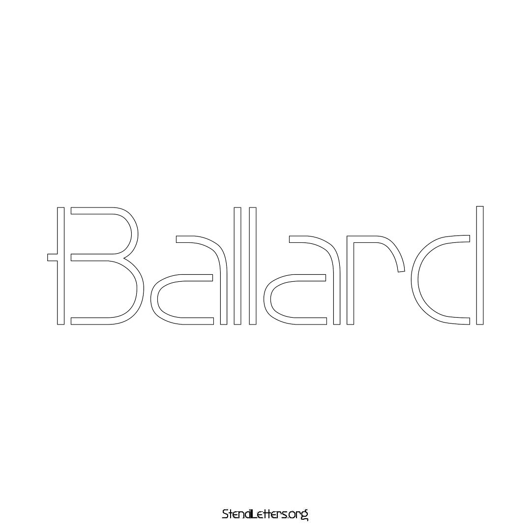 Ballard name stencil in Simple Elegant Lettering