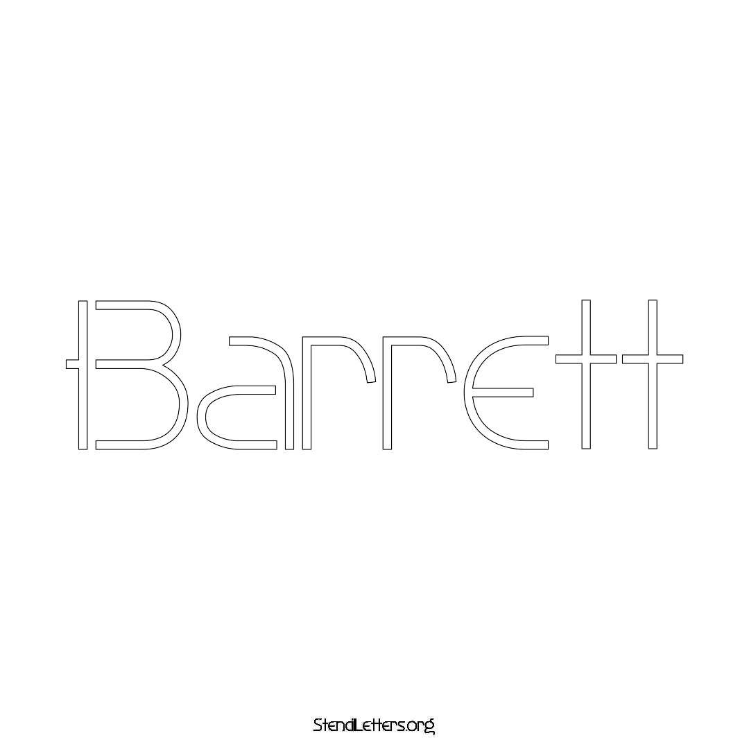 Barrett name stencil in Simple Elegant Lettering