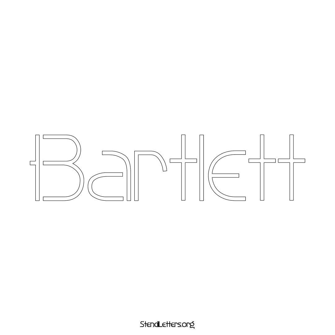 Bartlett name stencil in Simple Elegant Lettering