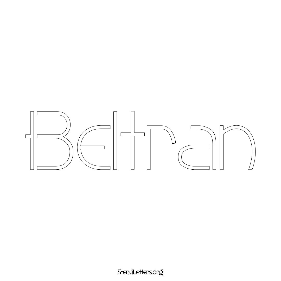 Beltran name stencil in Simple Elegant Lettering