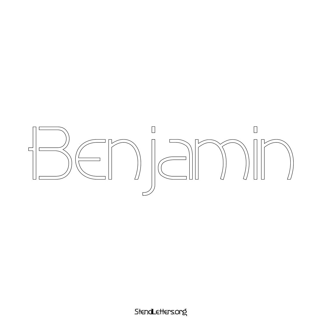 Benjamin name stencil in Simple Elegant Lettering
