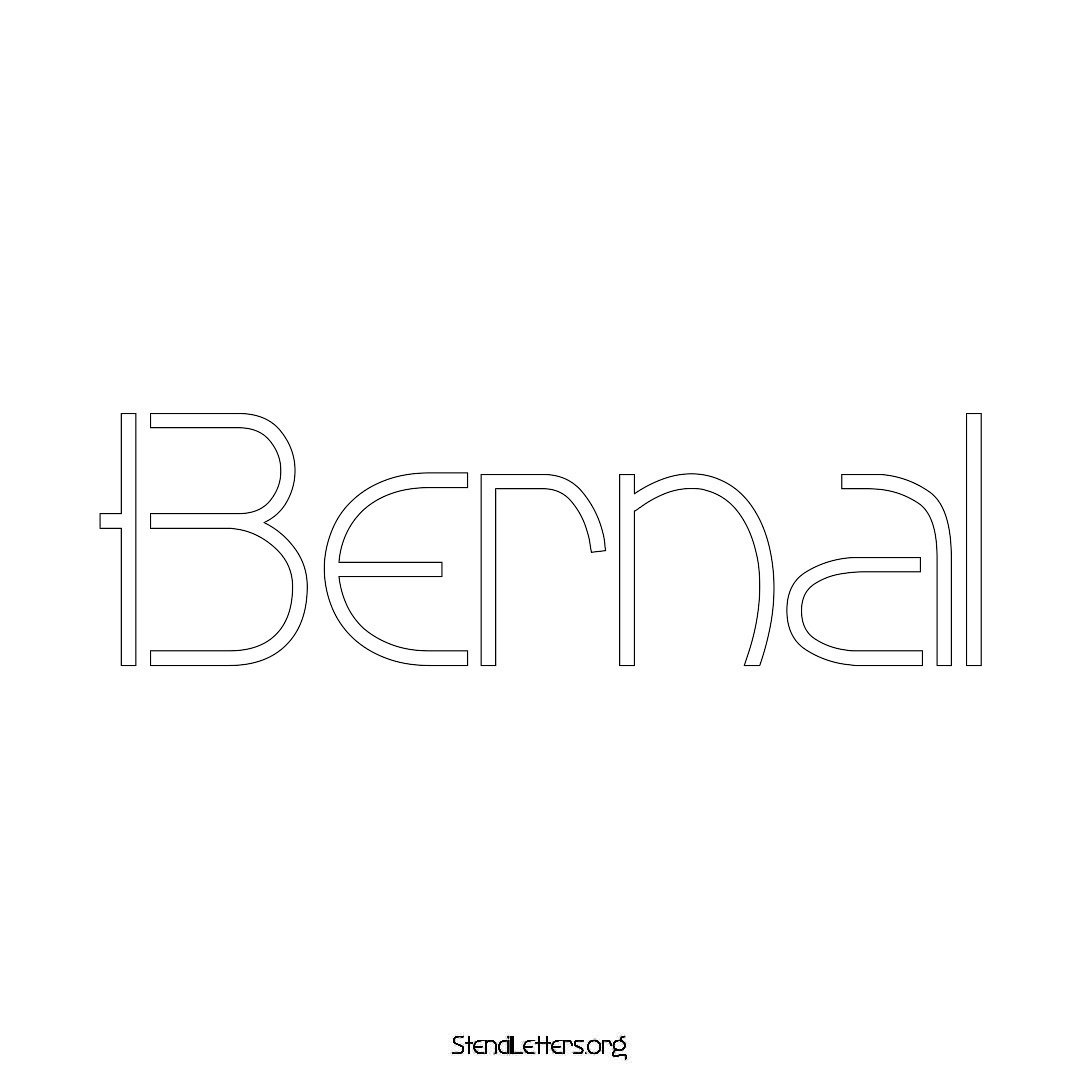 Bernal name stencil in Simple Elegant Lettering