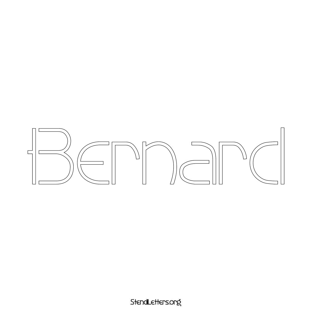 Bernard name stencil in Simple Elegant Lettering