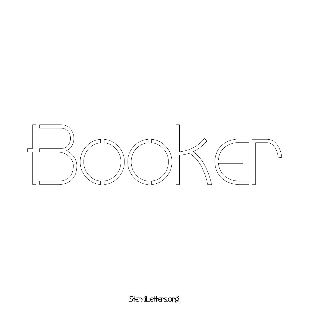 Booker name stencil in Simple Elegant Lettering