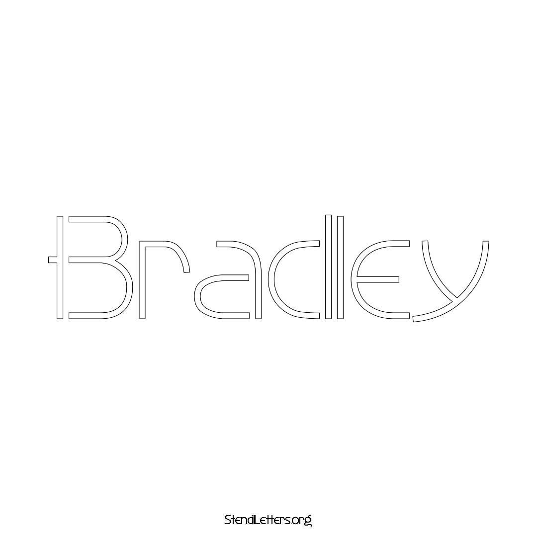 Bradley name stencil in Simple Elegant Lettering