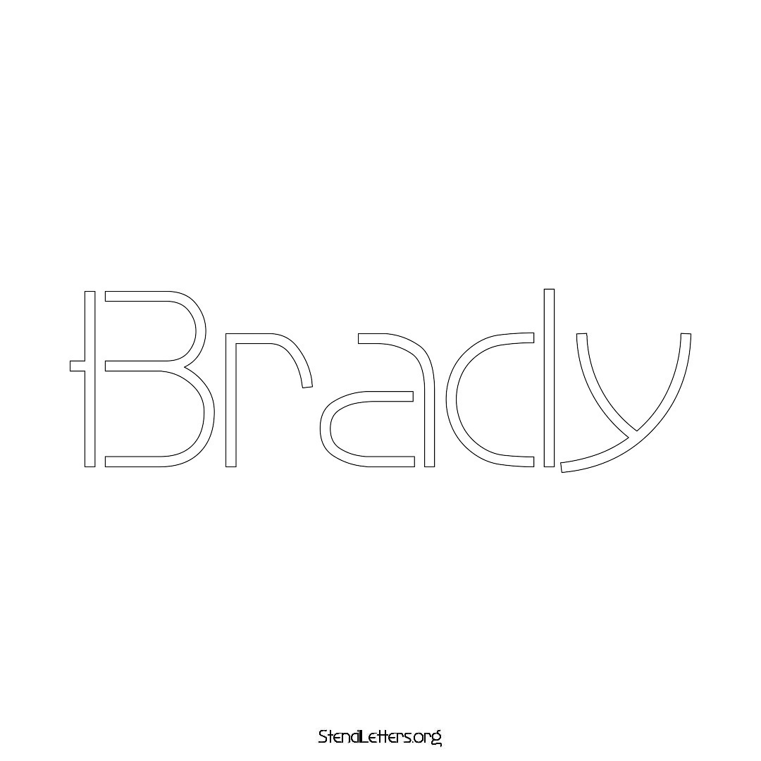 Brady name stencil in Simple Elegant Lettering