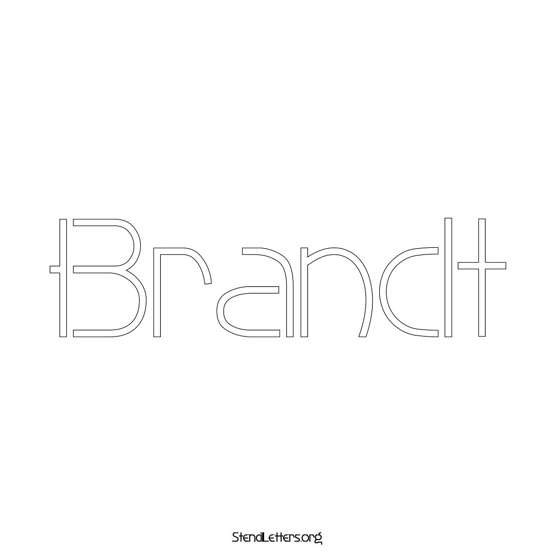 Brandt name stencil in Simple Elegant Lettering