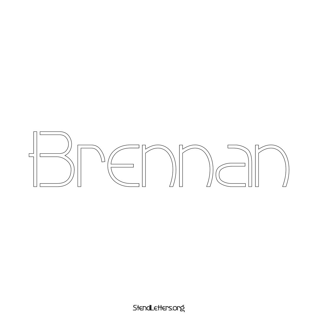 Brennan name stencil in Simple Elegant Lettering