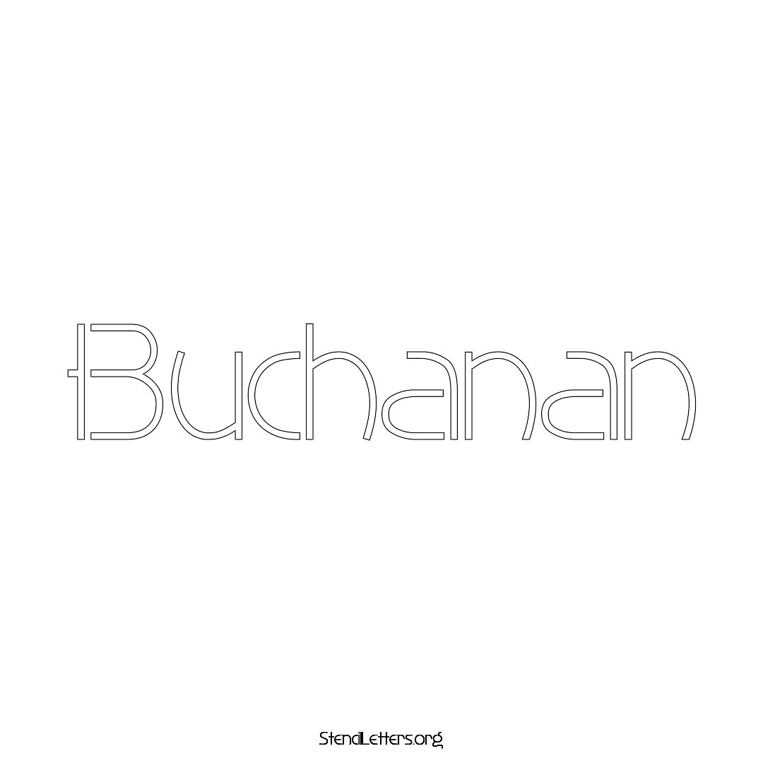 Buchanan name stencil in Simple Elegant Lettering