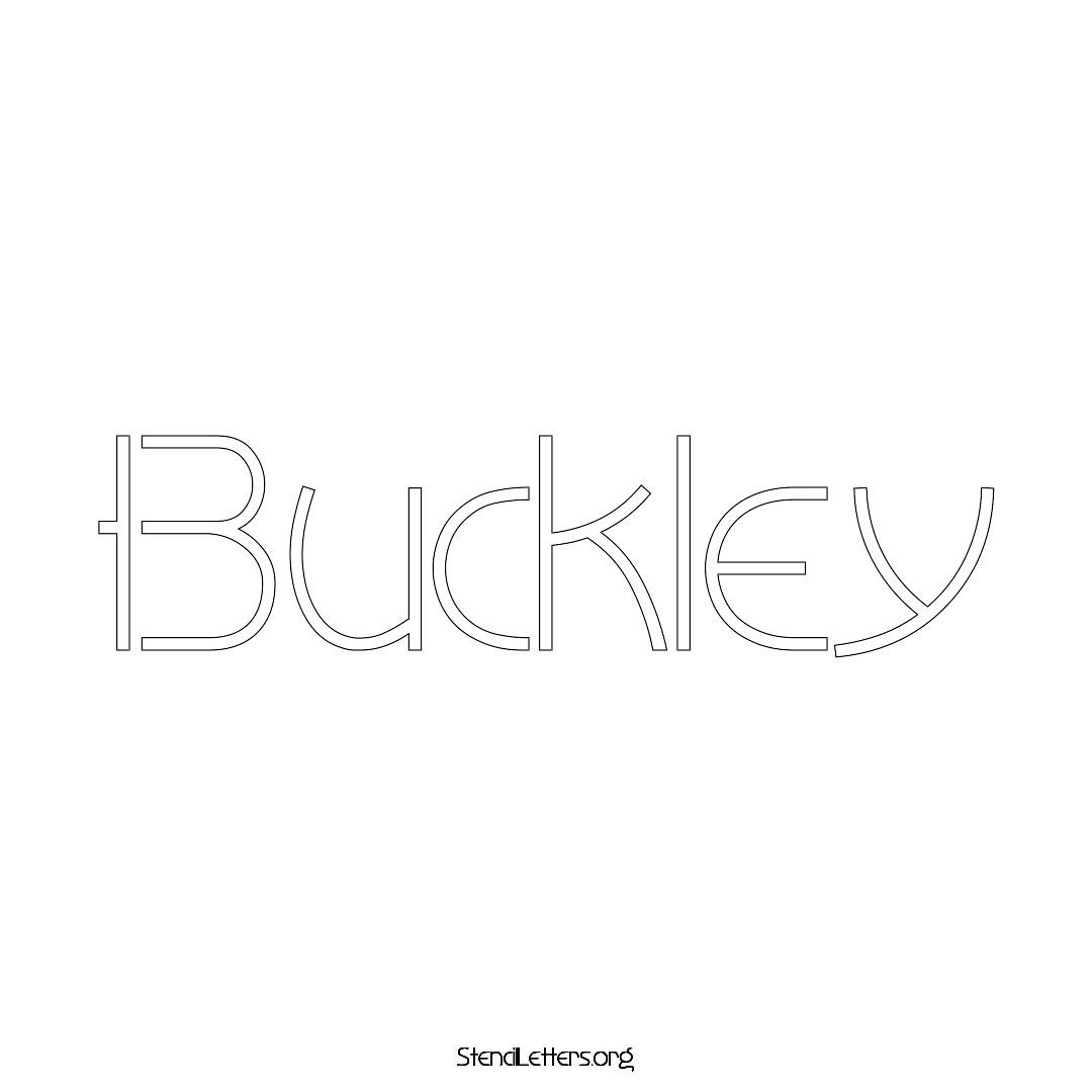 Buckley name stencil in Simple Elegant Lettering