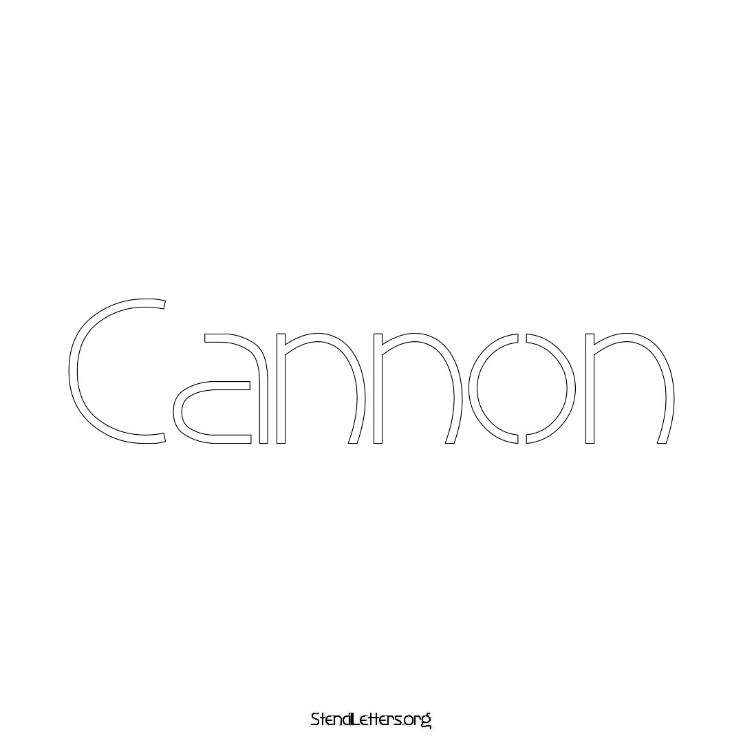 Cannon name stencil in Simple Elegant Lettering