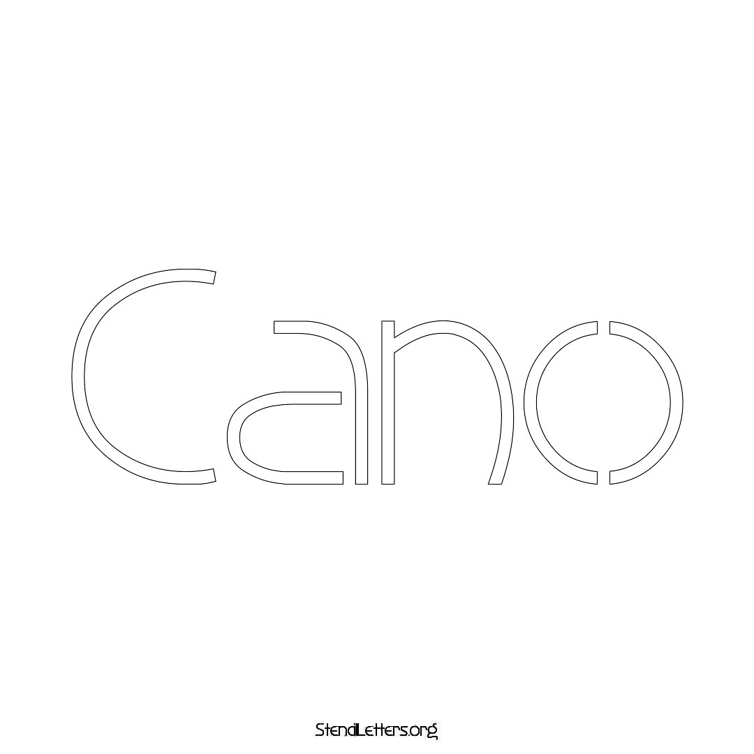 Cano name stencil in Simple Elegant Lettering