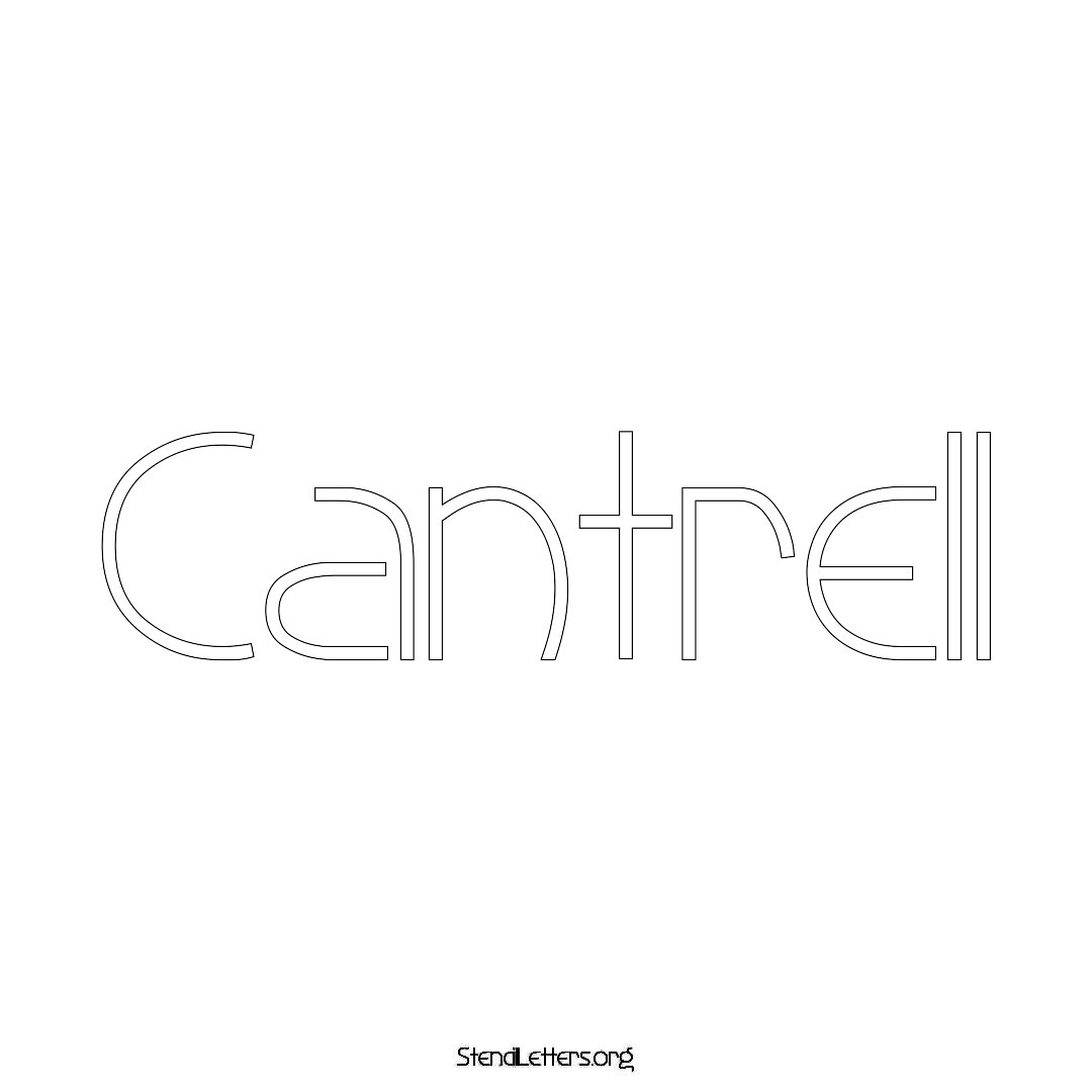Cantrell name stencil in Simple Elegant Lettering