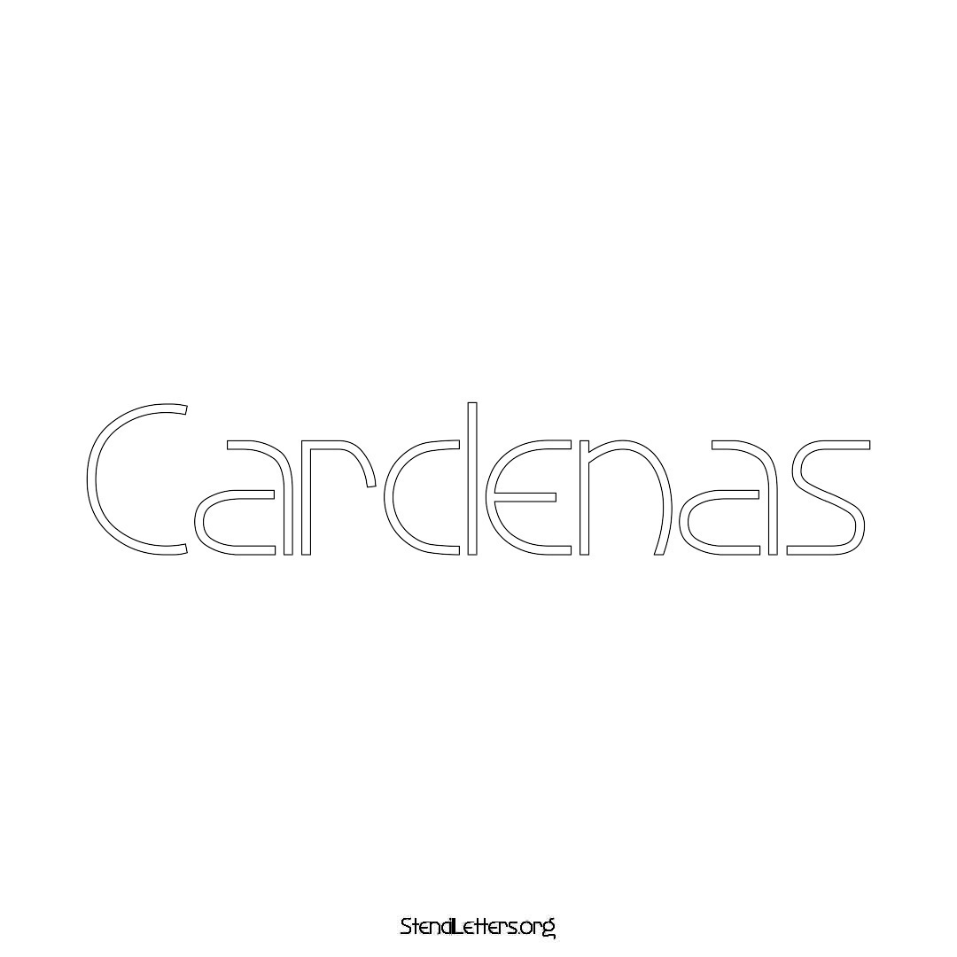 Cardenas name stencil in Simple Elegant Lettering