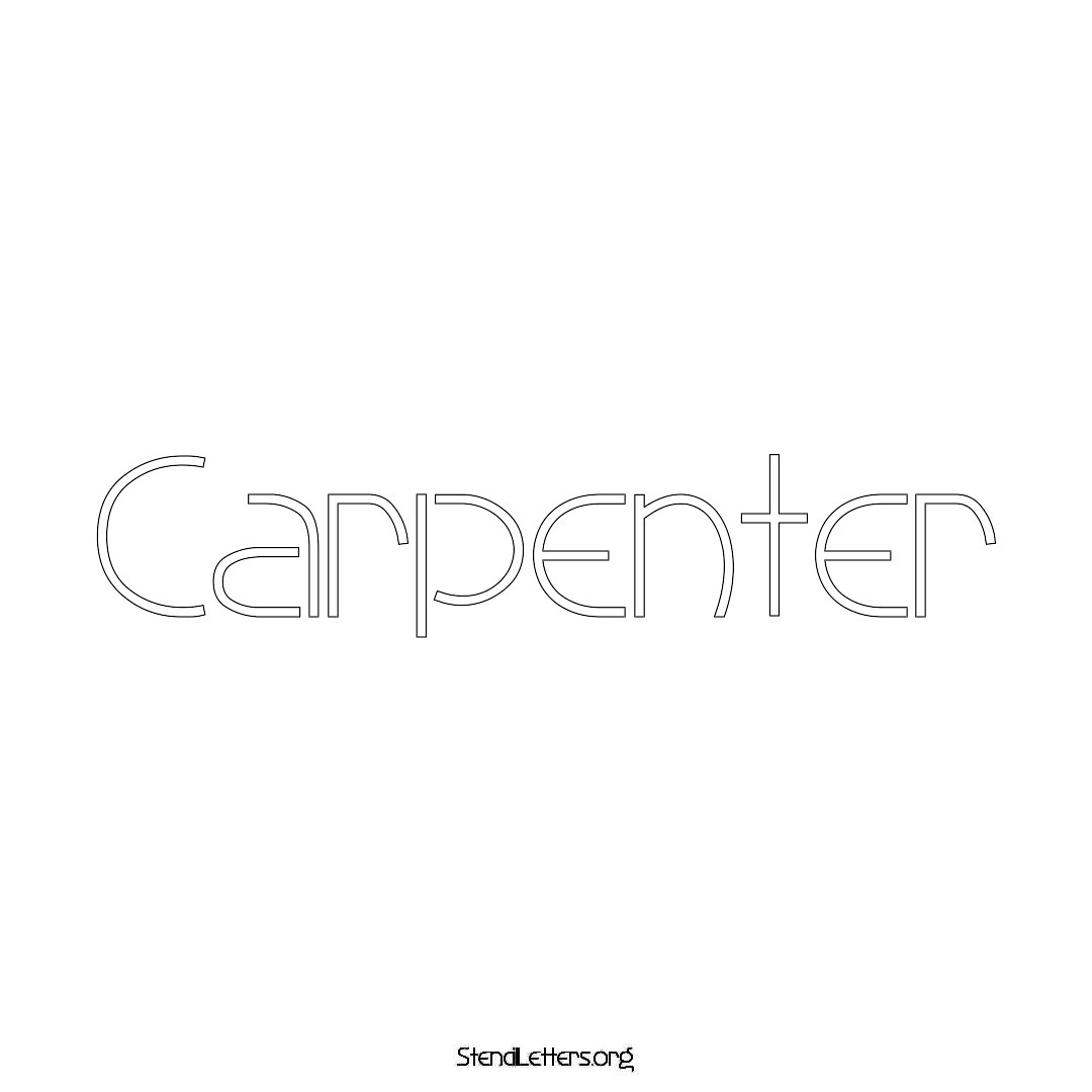Carpenter name stencil in Simple Elegant Lettering