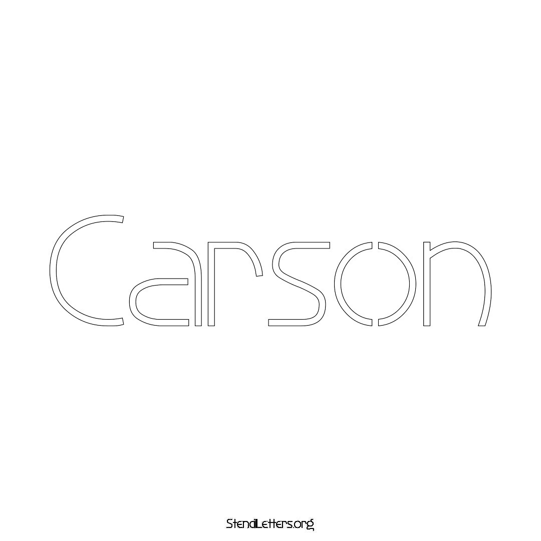 Carson name stencil in Simple Elegant Lettering