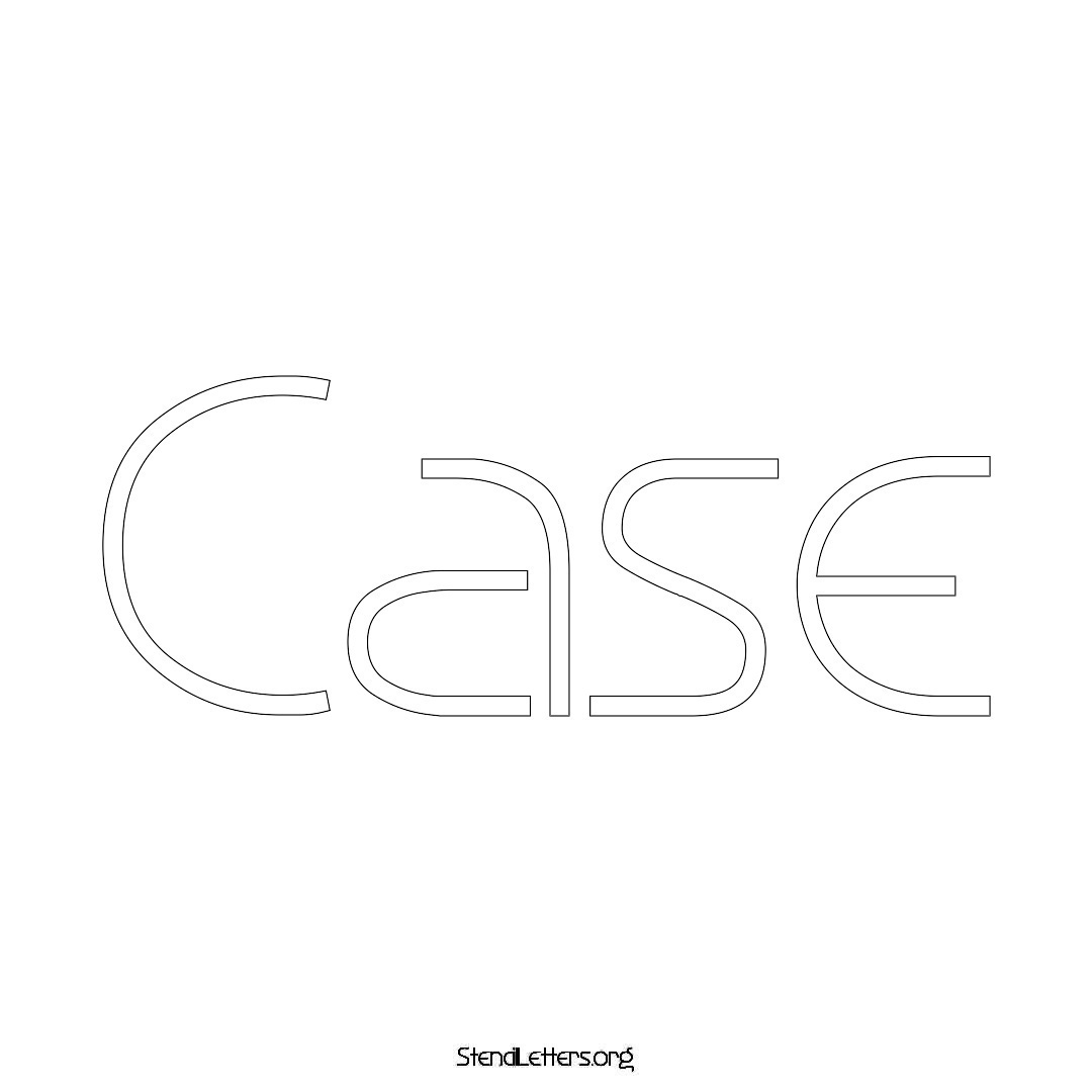 Case name stencil in Simple Elegant Lettering
