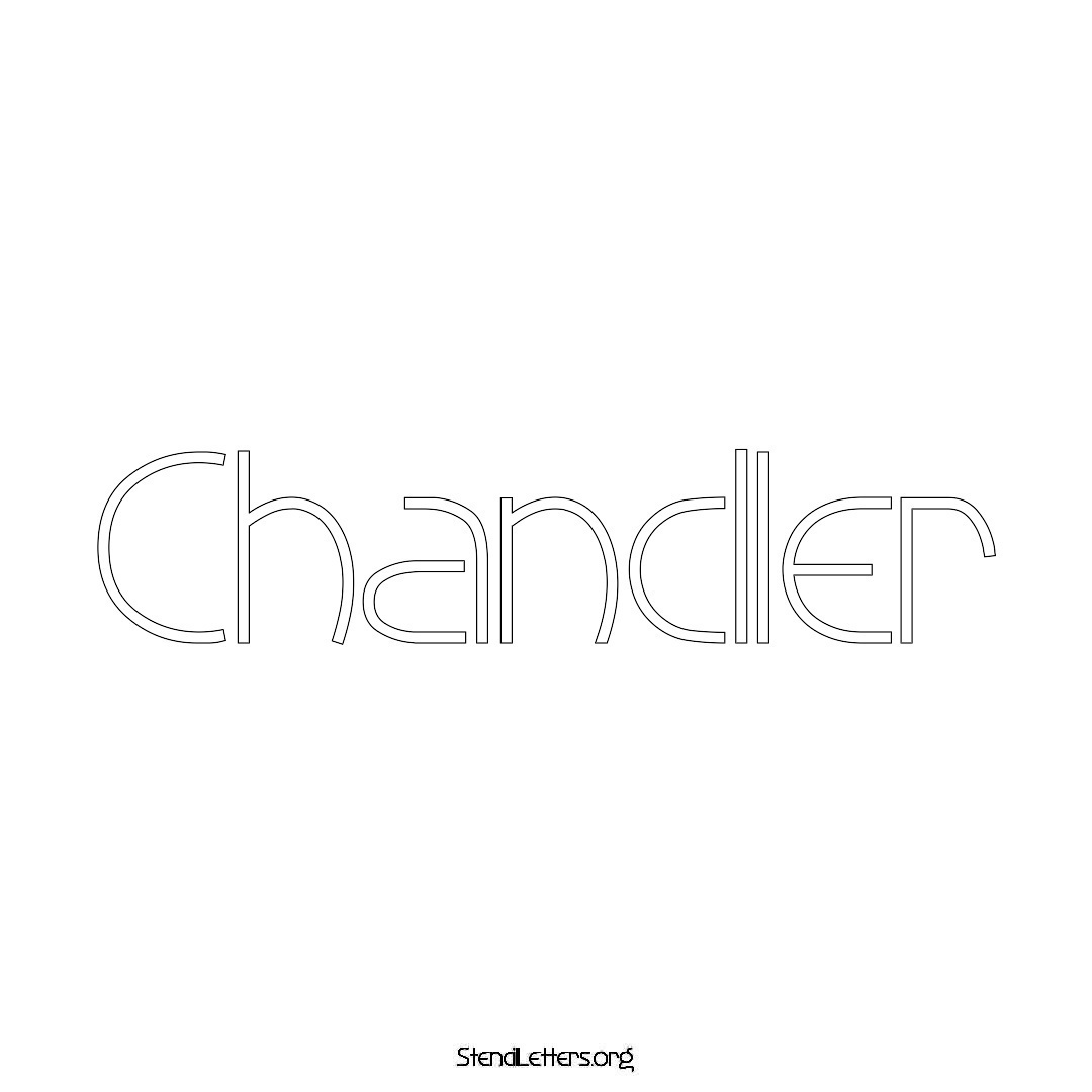 Chandler name stencil in Simple Elegant Lettering
