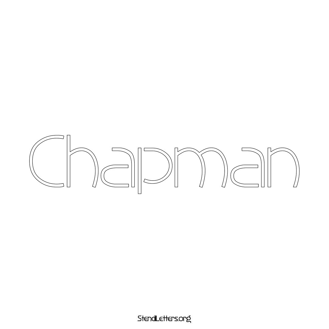 Chapman name stencil in Simple Elegant Lettering