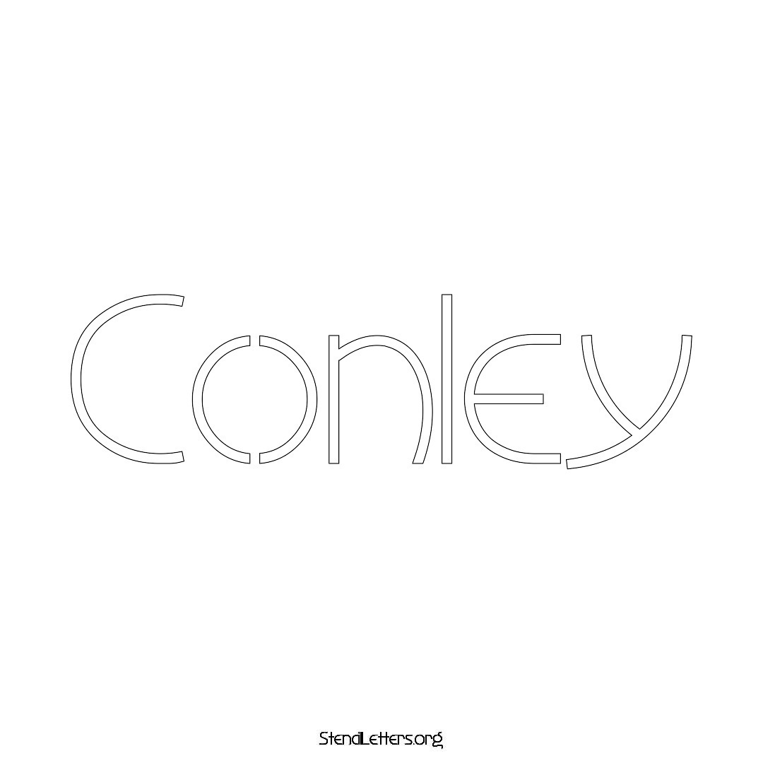 Conley name stencil in Simple Elegant Lettering