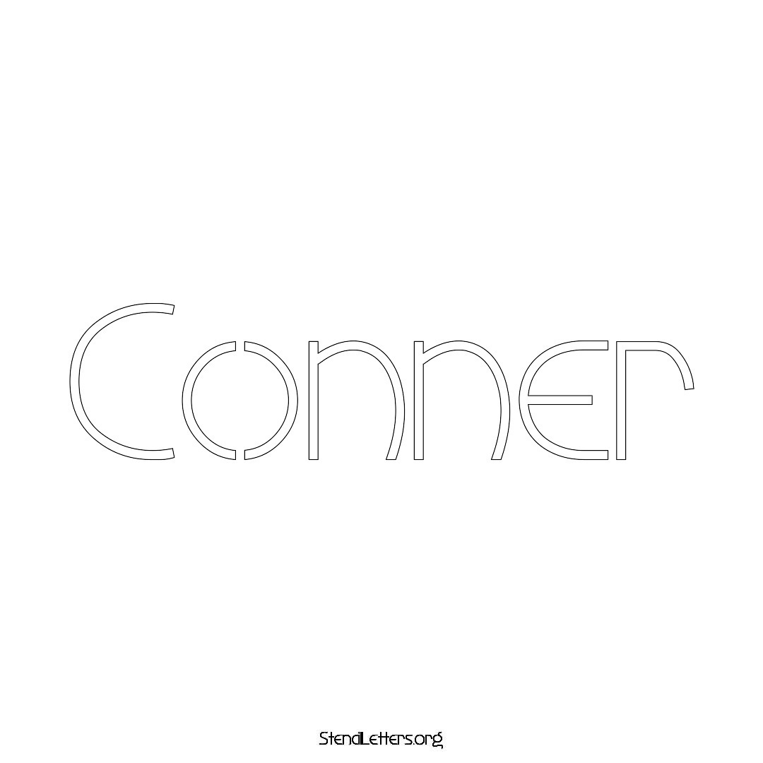 Conner name stencil in Simple Elegant Lettering