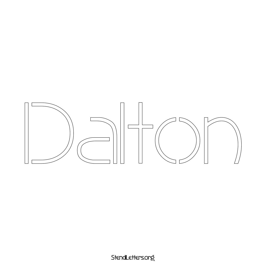 Dalton name stencil in Simple Elegant Lettering