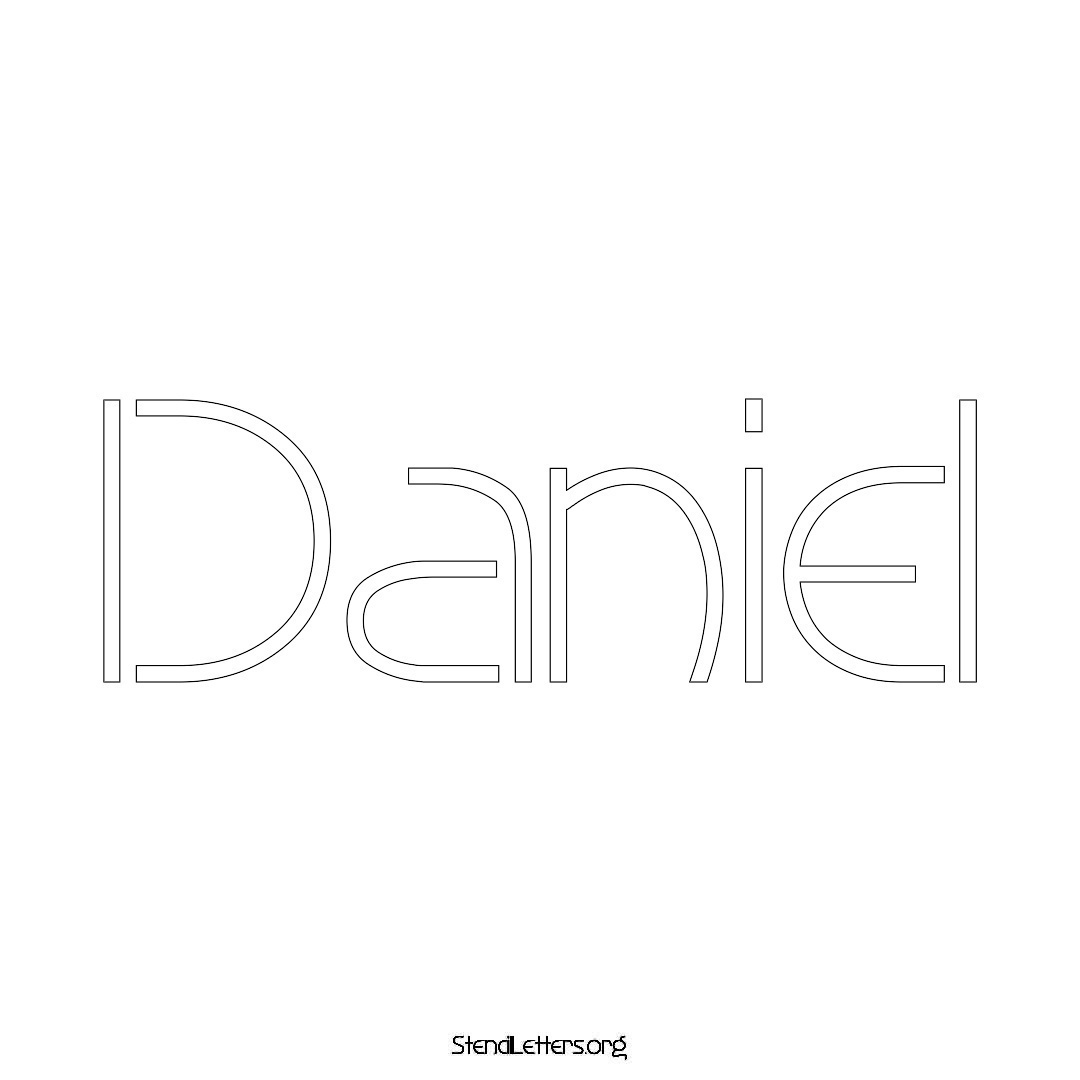 Daniel name stencil in Simple Elegant Lettering