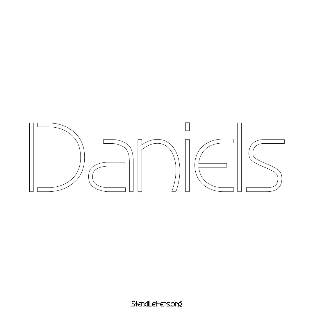 Daniels name stencil in Simple Elegant Lettering