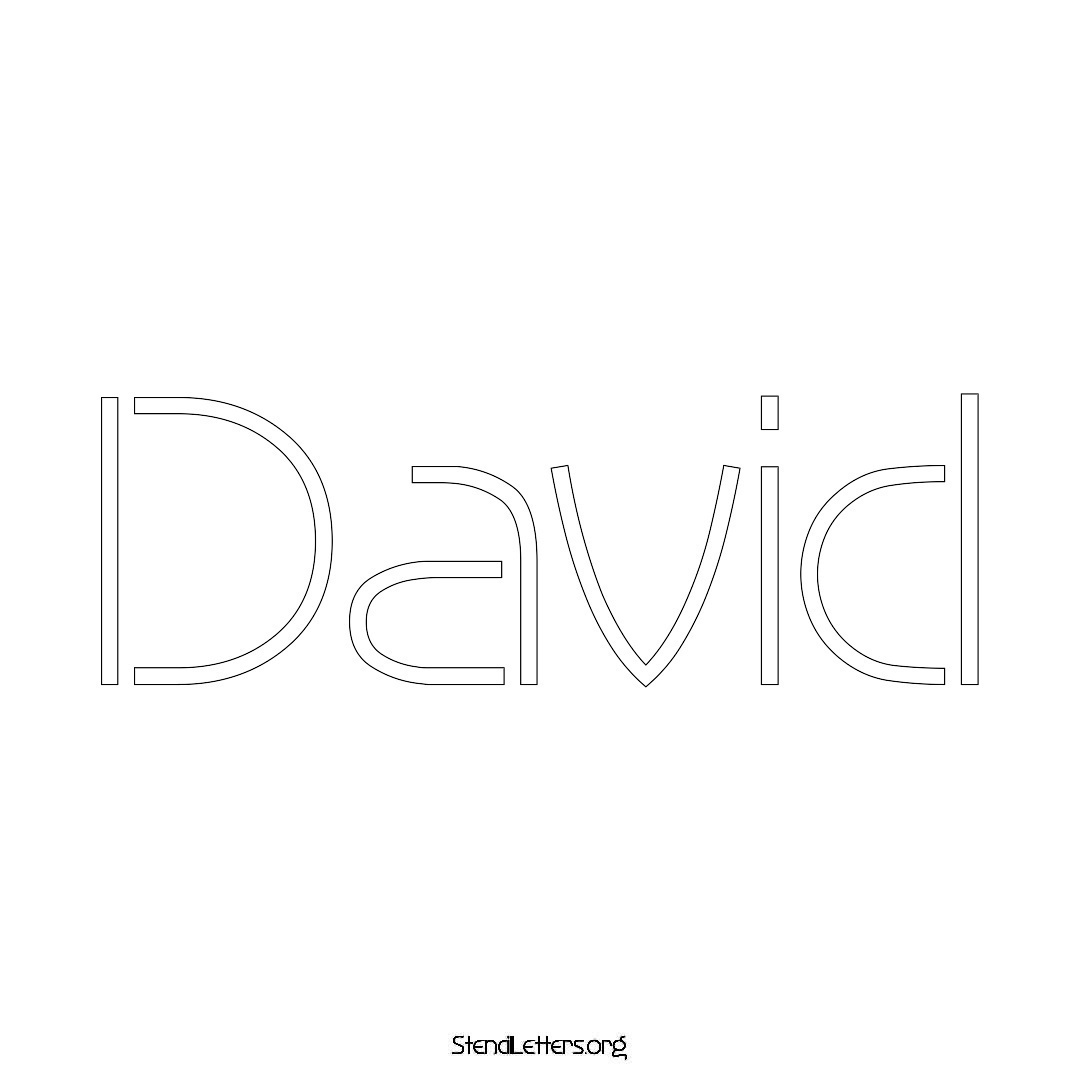 David name stencil in Simple Elegant Lettering