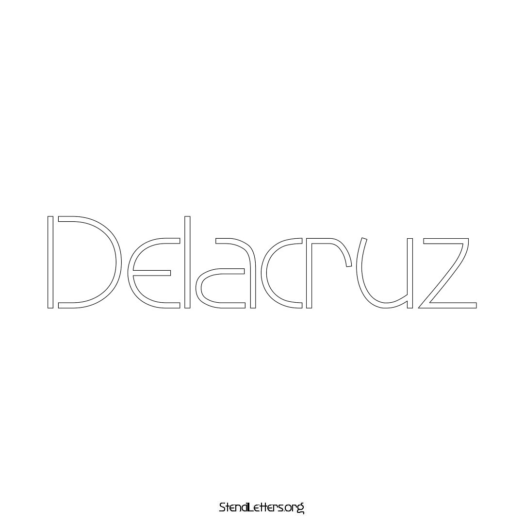 Delacruz name stencil in Simple Elegant Lettering