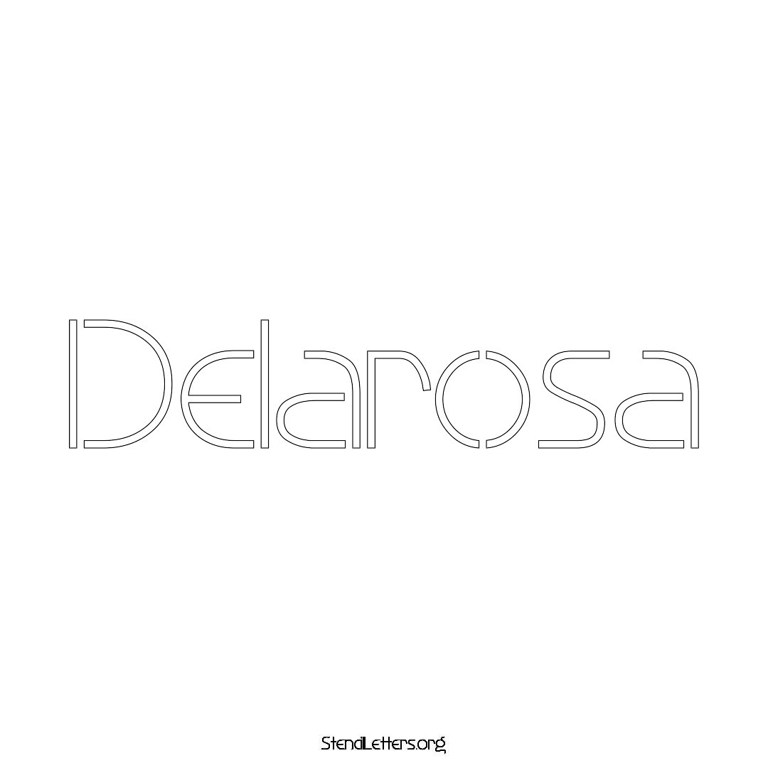 Delarosa name stencil in Simple Elegant Lettering