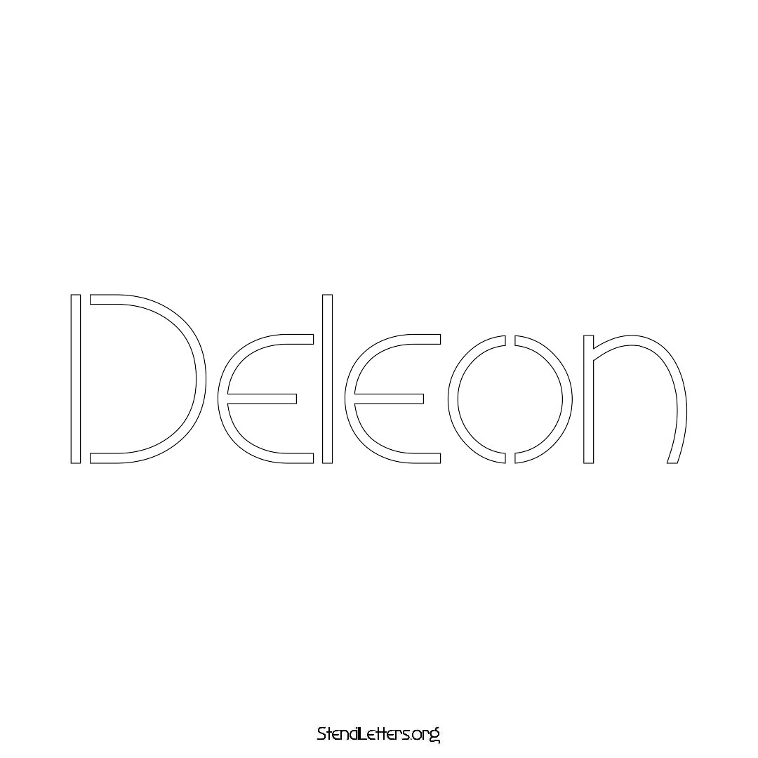 Deleon name stencil in Simple Elegant Lettering