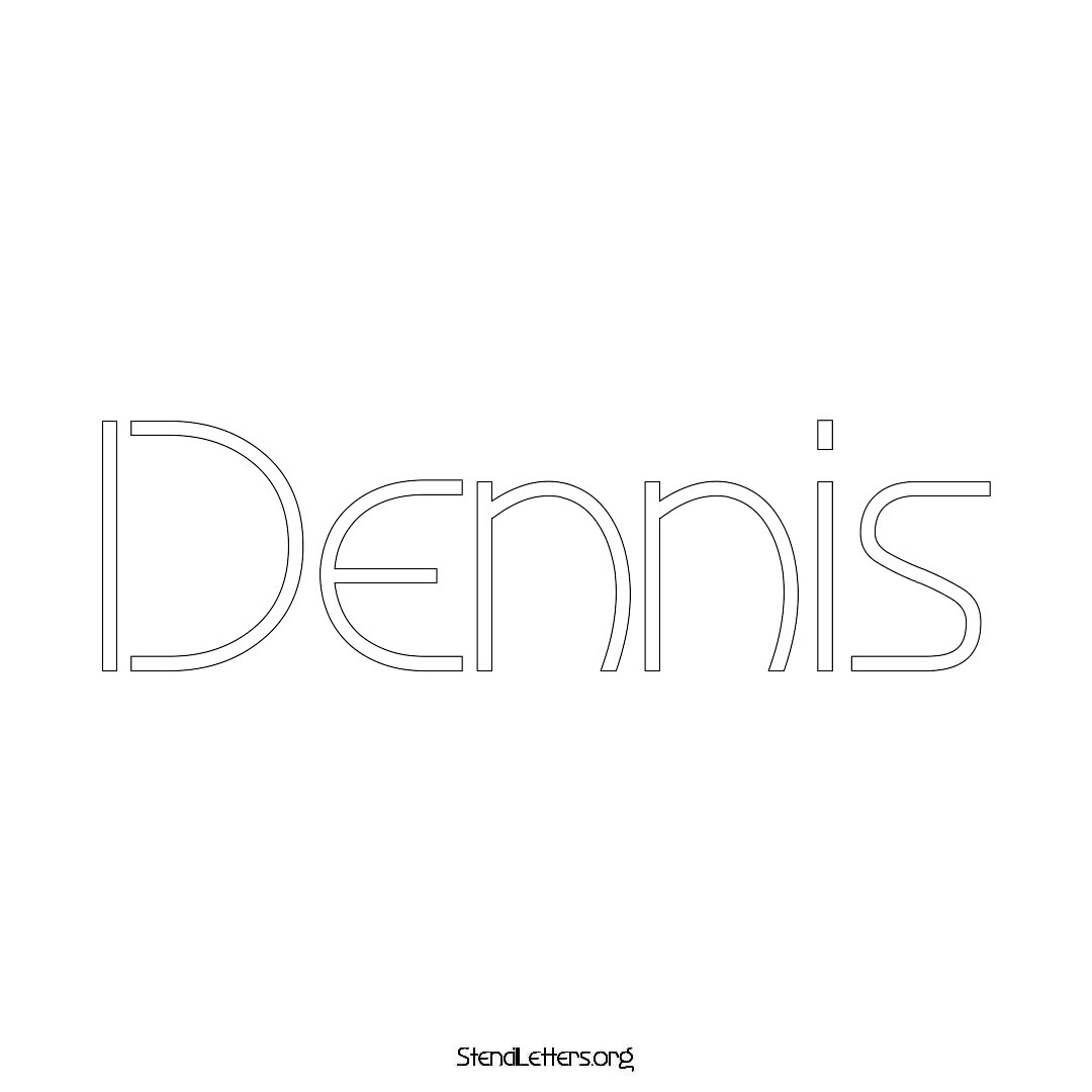 Dennis name stencil in Simple Elegant Lettering