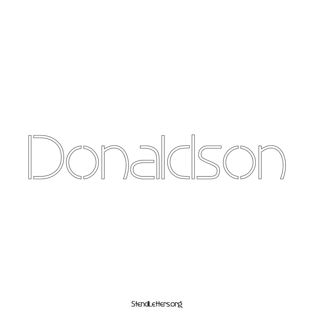 Donaldson name stencil in Simple Elegant Lettering