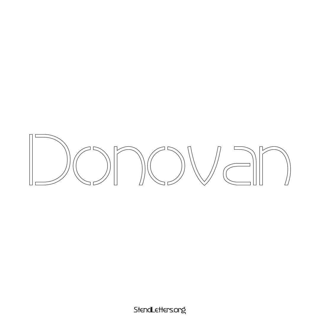 Donovan name stencil in Simple Elegant Lettering