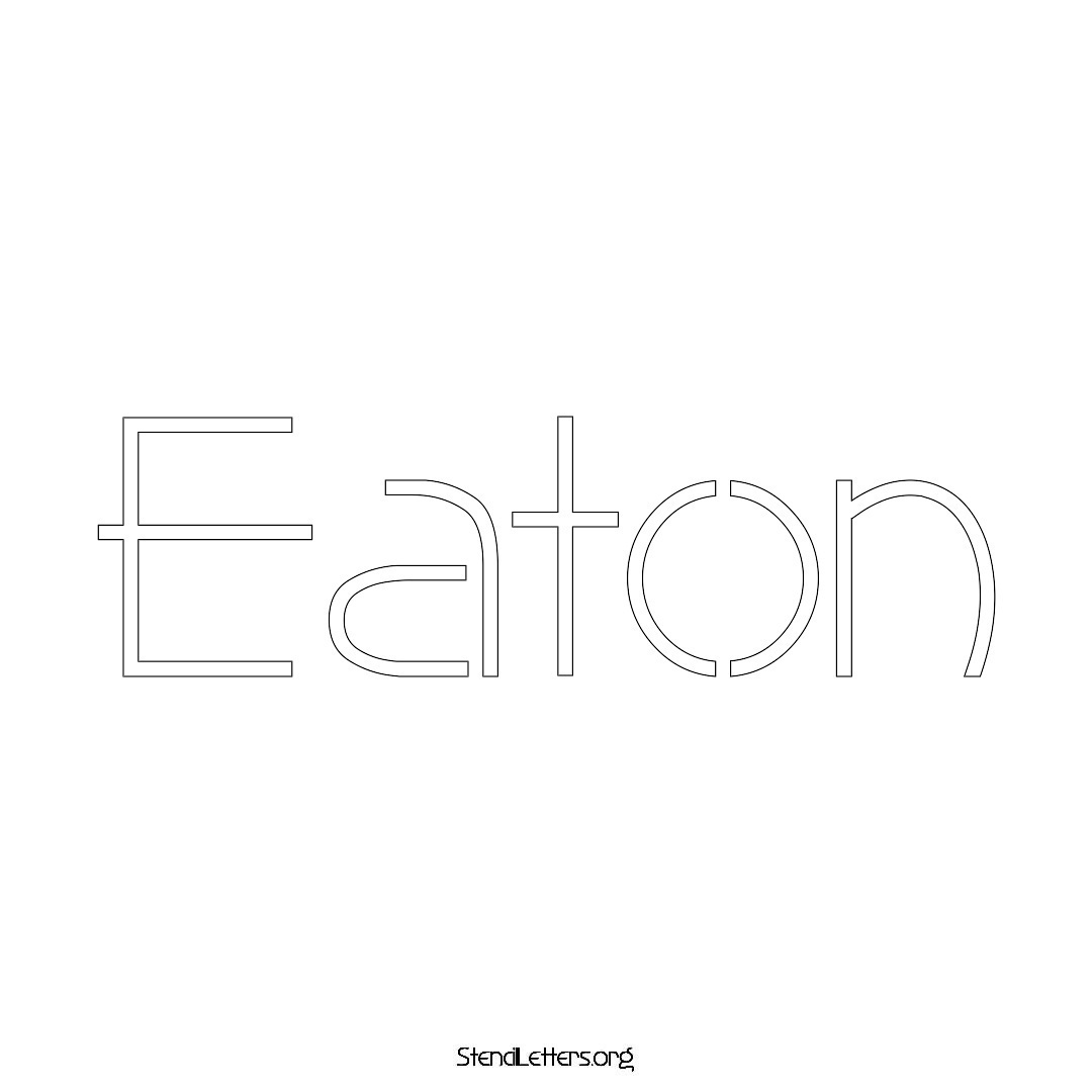 Eaton name stencil in Simple Elegant Lettering