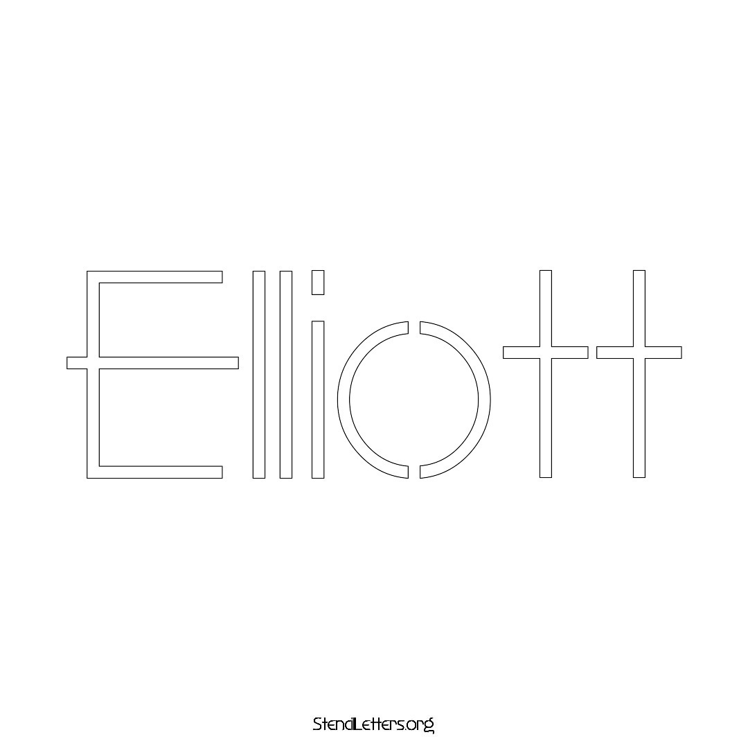 Elliott name stencil in Simple Elegant Lettering