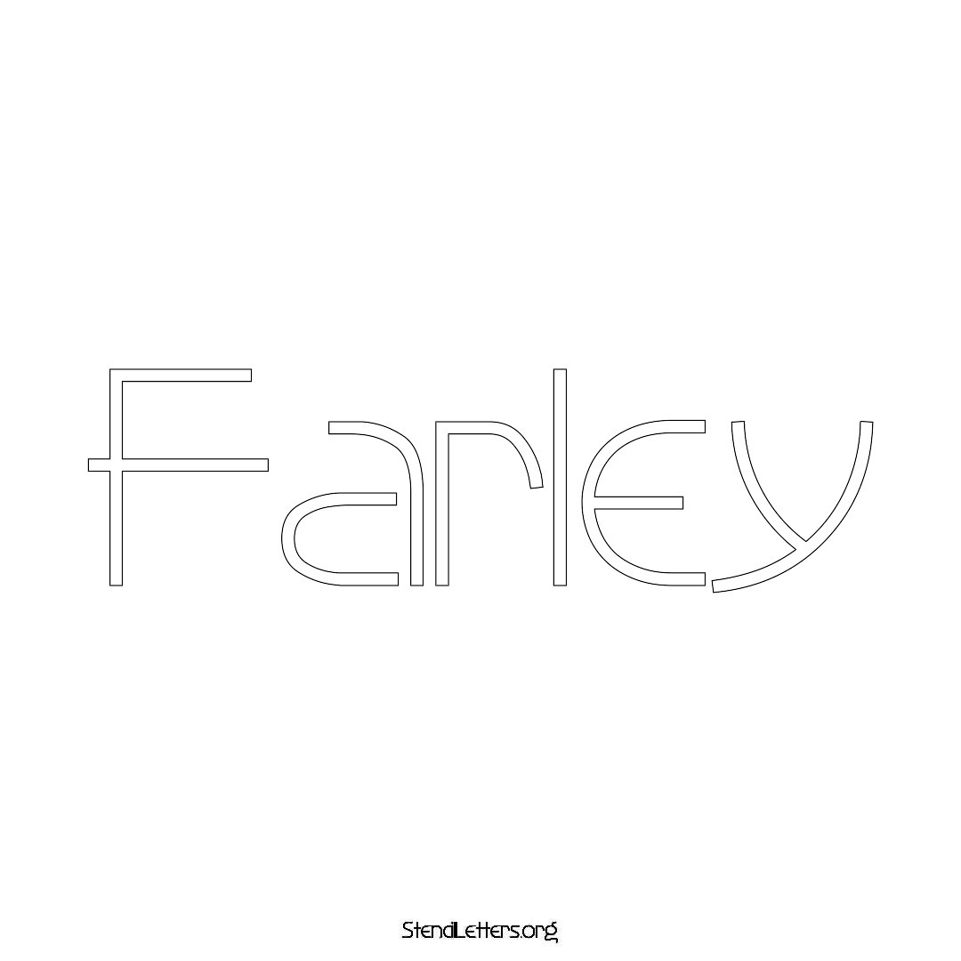 Farley name stencil in Simple Elegant Lettering