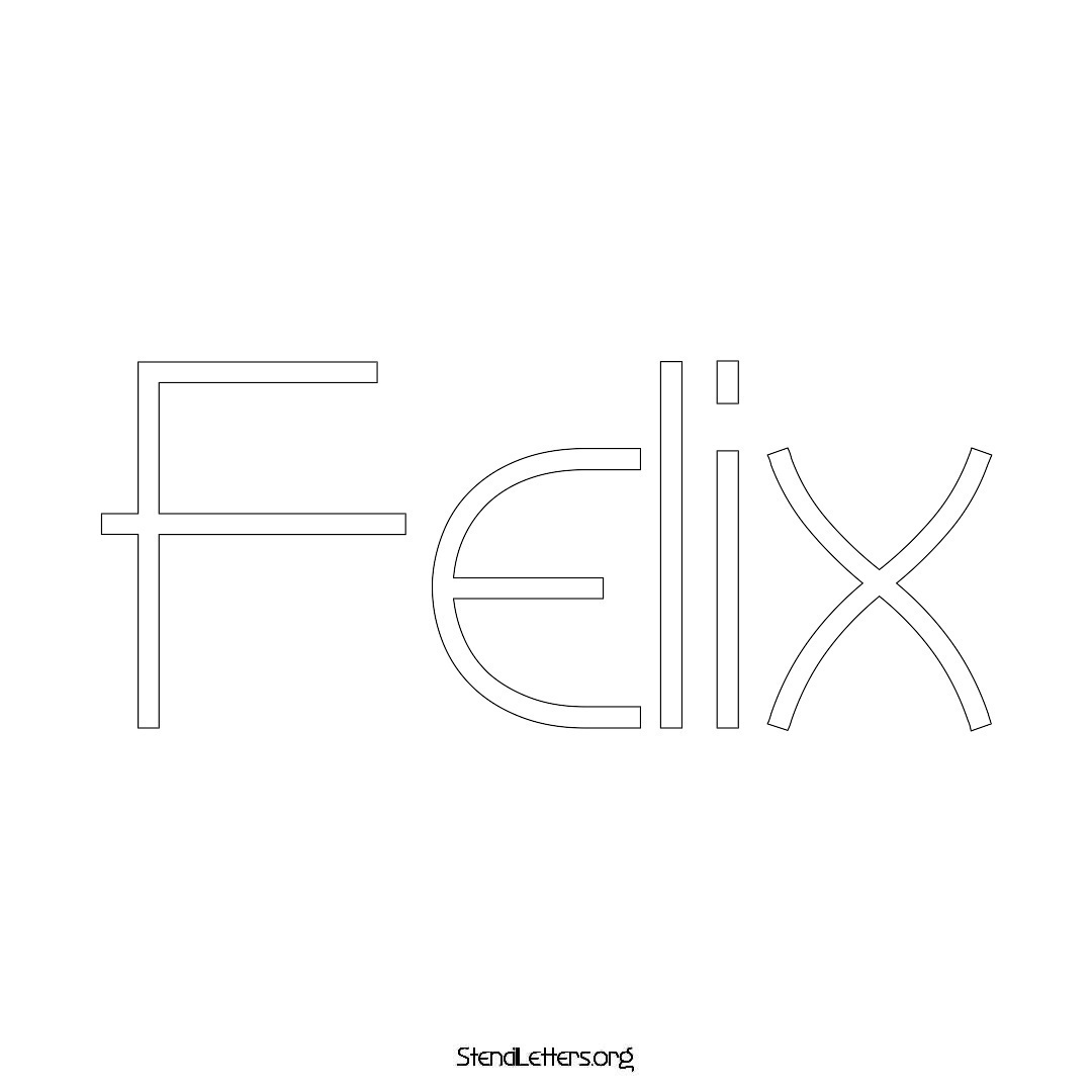 Felix name stencil in Simple Elegant Lettering