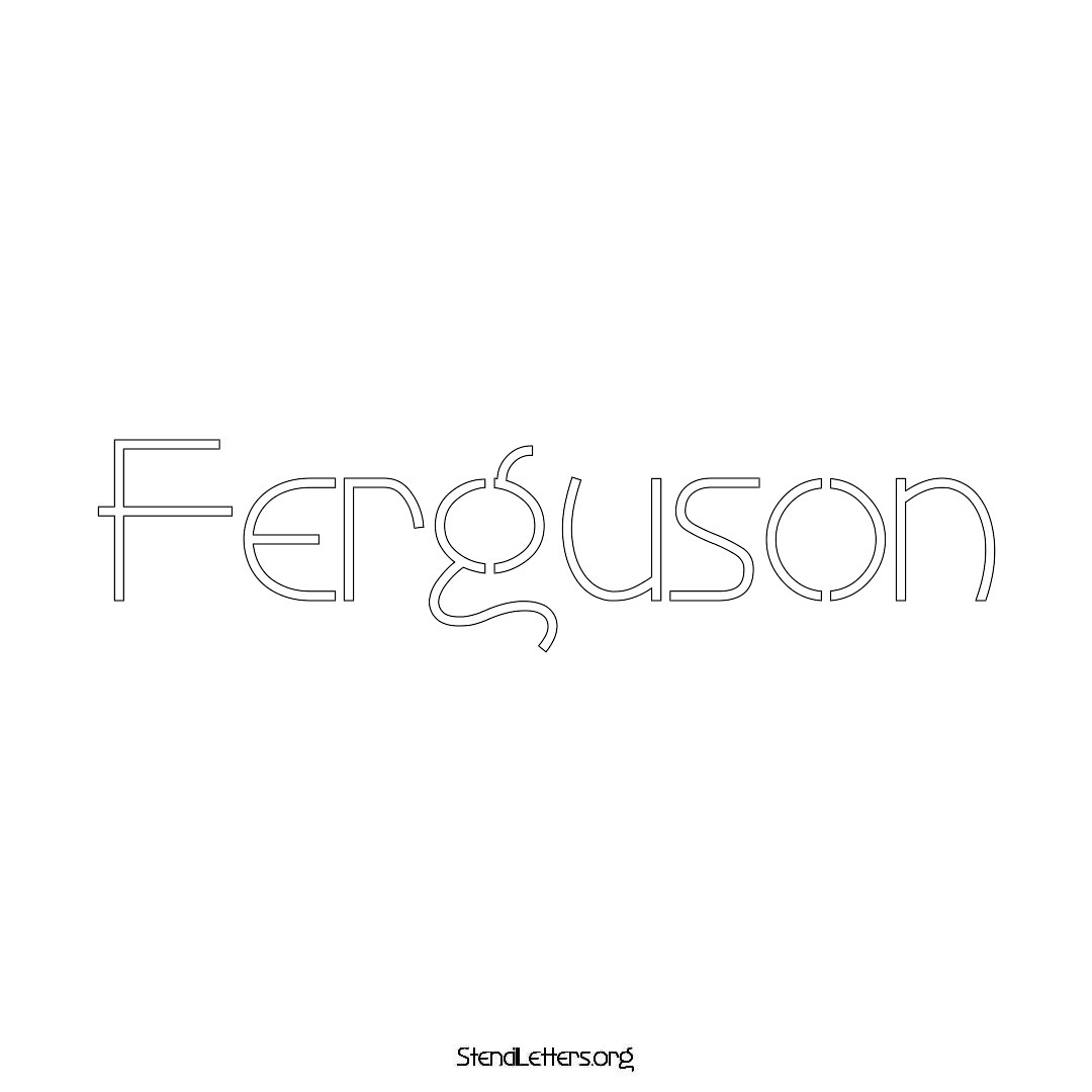 Ferguson name stencil in Simple Elegant Lettering