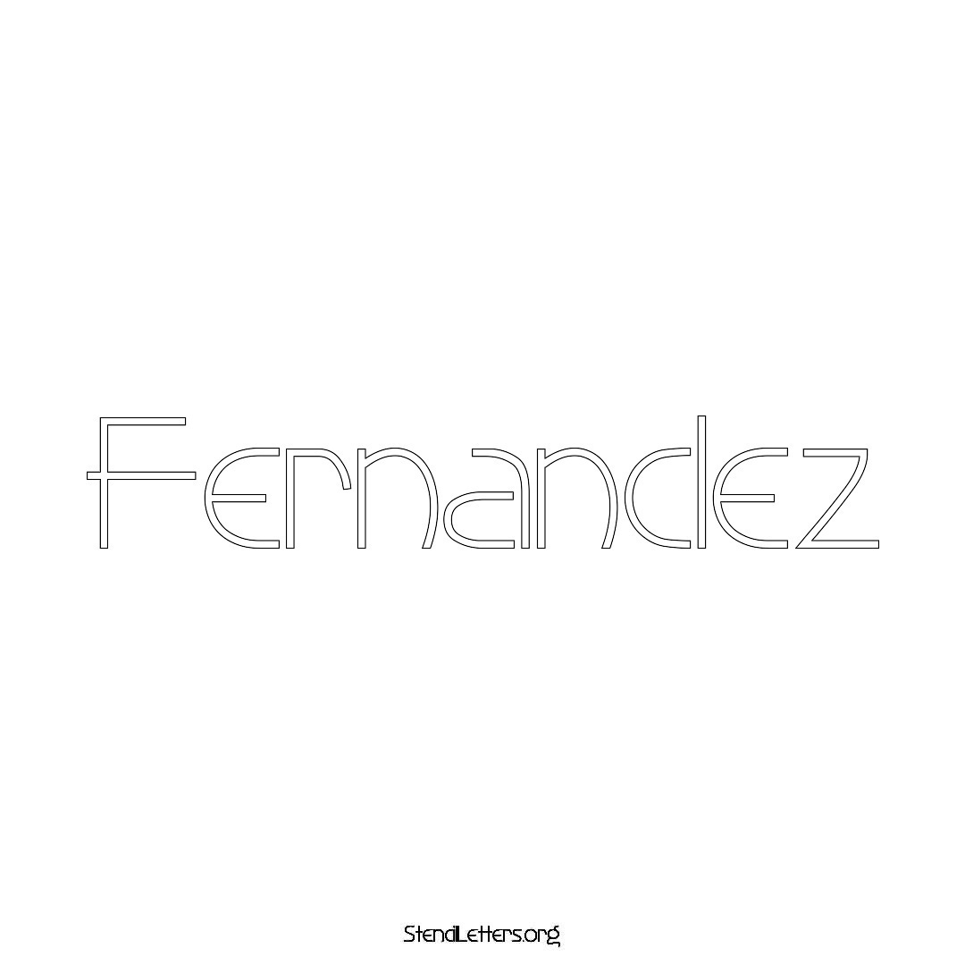 Fernandez name stencil in Simple Elegant Lettering